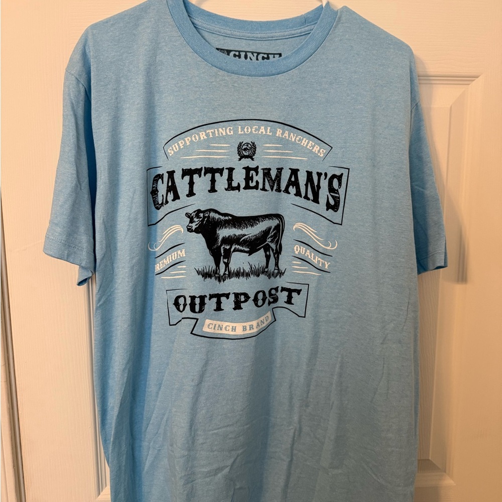 Cinch Light Blue Cattleman's Outpost Tee